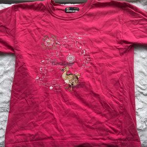 Kids hot pink dodo bird shirt.